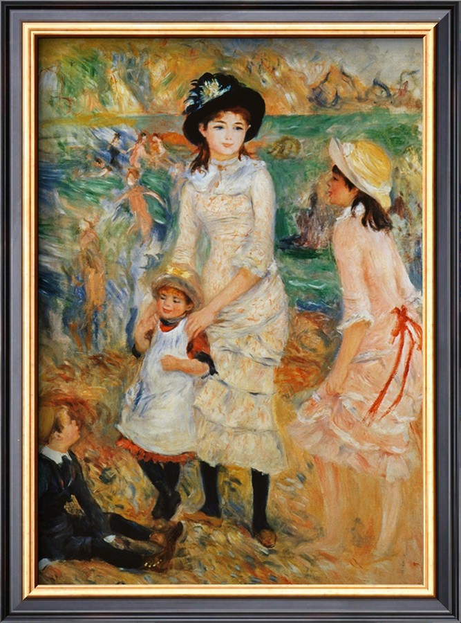 Children on the Seashore, Guernsey - Pierre-Auguste Renoir painting on canvas